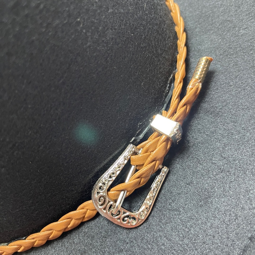 Black Fedora Hat Braided Vegan Leather Strap - Picture 4 of 4